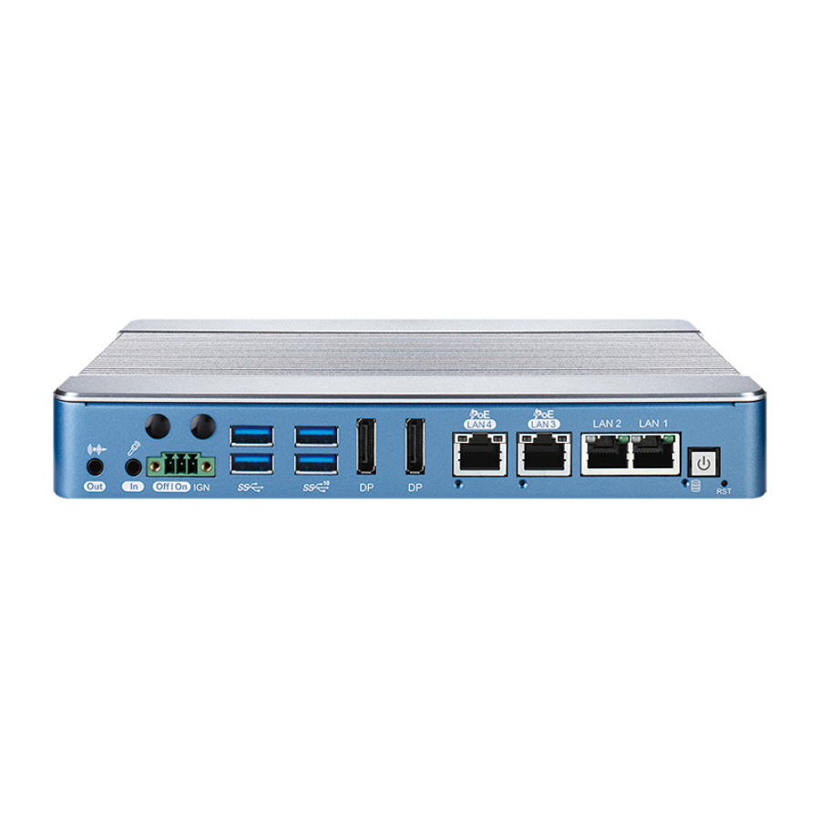 ABP-3000 AI Low Profile Hailo-8 Edge AI Vehicle Computer with Ignition Control and EN50155