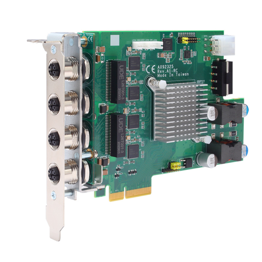 AX92325 4 Port PCI Express Gigabit Ethernet NIC Network Adapter Card with M12 Connectors