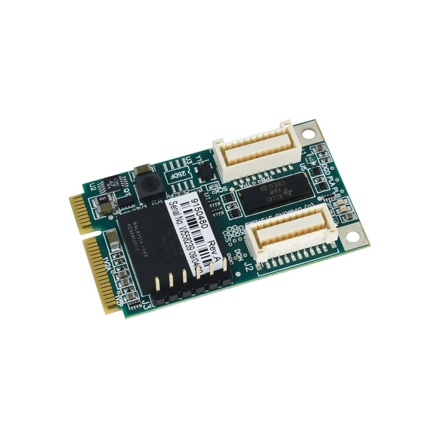 DS-MPE-GPIO 36 Channel Rugged Digital I/O PCIe MiniCard