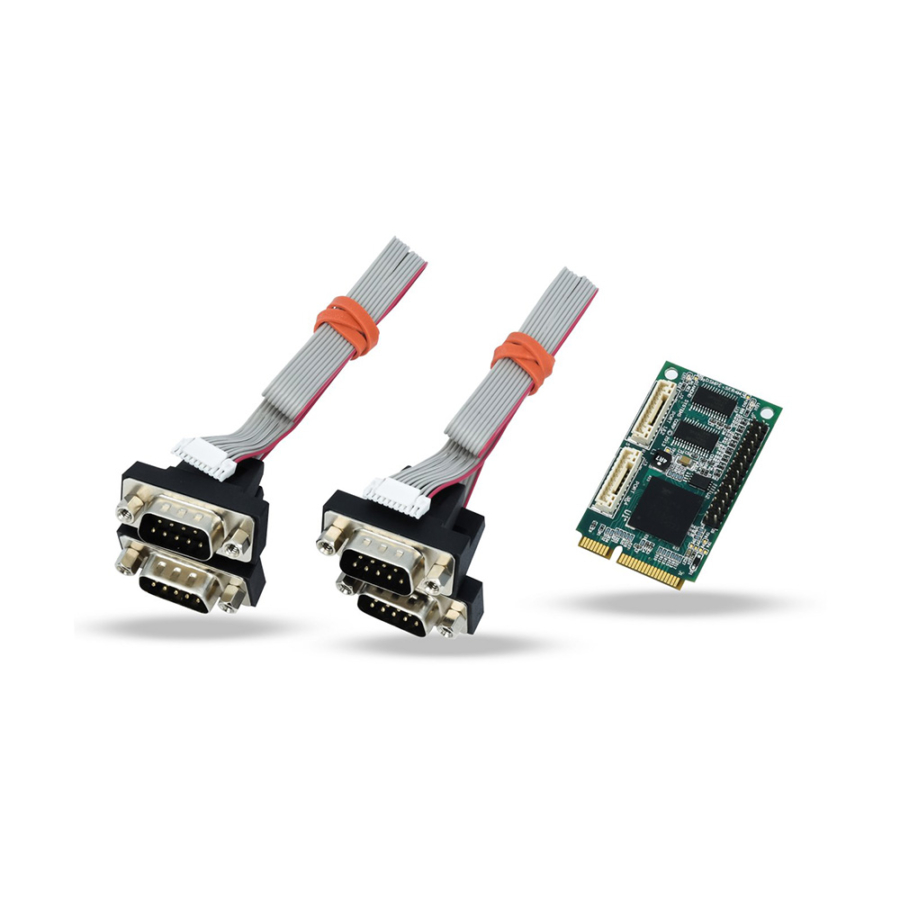 DS-MPE-SER4M Rugged High-Speed 4-Port Serial mPCIe Card with Latching Connectors