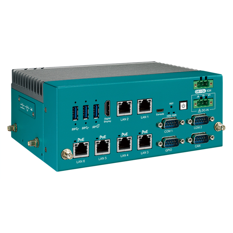 EAC-6200 Rugged NVIDIA Jetson Orin NX Computer with 6 GigE LAN Ports