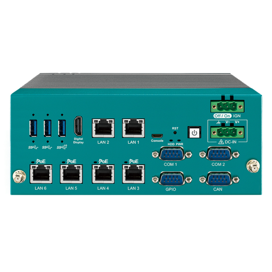 EAC-6200 Rugged NVIDIA Jetson Orin NX Computer with 6 GigE LAN Ports