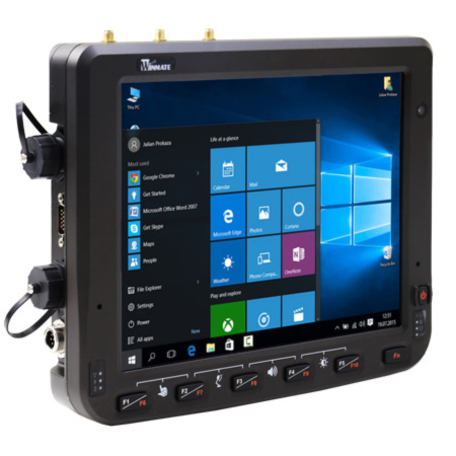 FM10E-V 10.4″ IP65 Windows Vehicle Mount Computer with Elkhart Lake Atom CPU