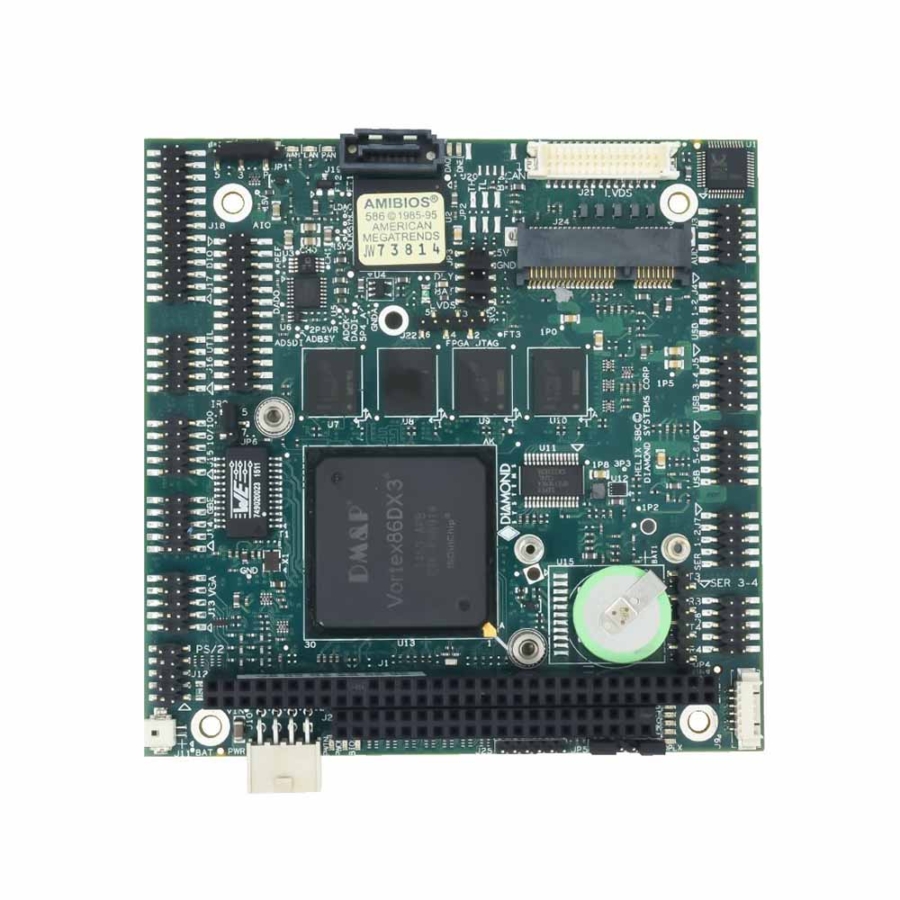 HELIX Wide Temperature Vortex86D3 Dual Core PC/104 Single Board Computer with DIO