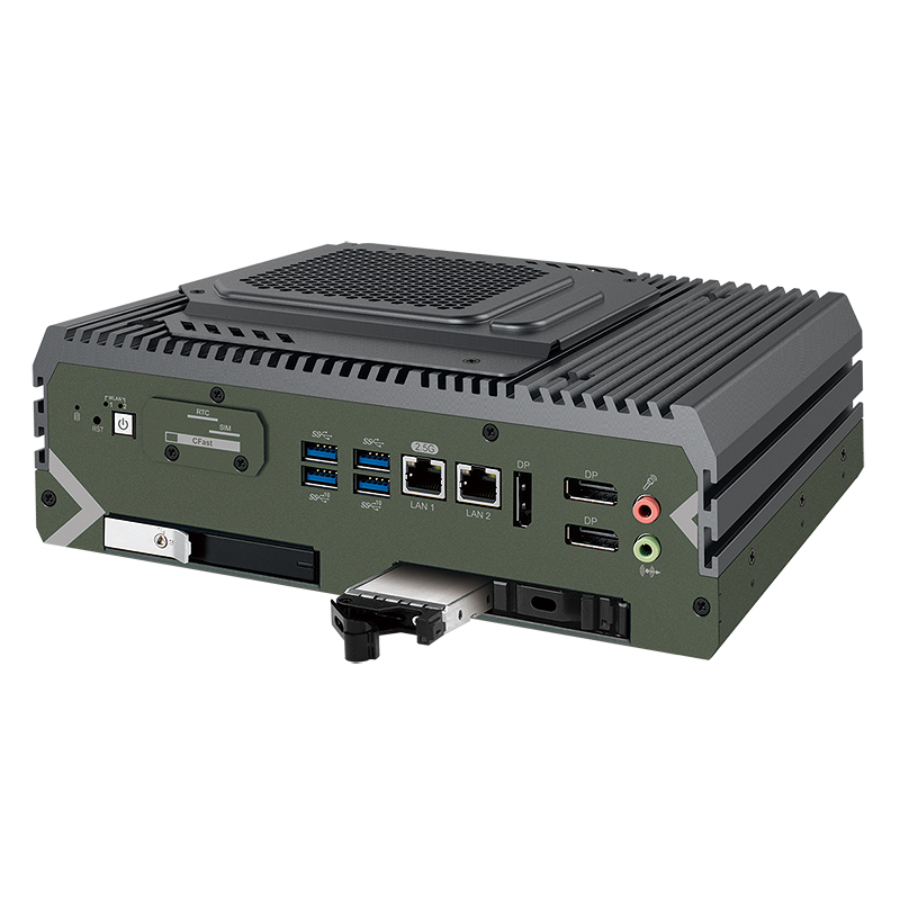 HPS-1000 Industrial AMD Ryzen Embedded Computer with Front Accessible SSD Trays