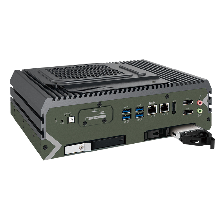 HPS-1000 Industrial AMD Ryzen Embedded Computer with Front Accessible SSD Trays