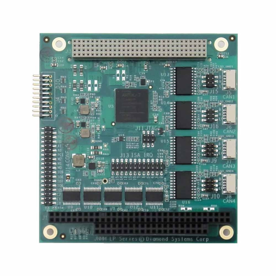JANUS-MM-LP 4 Port Isolated CAN Bus PC/104 Module with 16-Channels Digital I/O