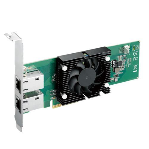 LE-1055 Wide Temperature 10Gbps 2 Port X550-AT2 RJ45 LAN PCIe Card