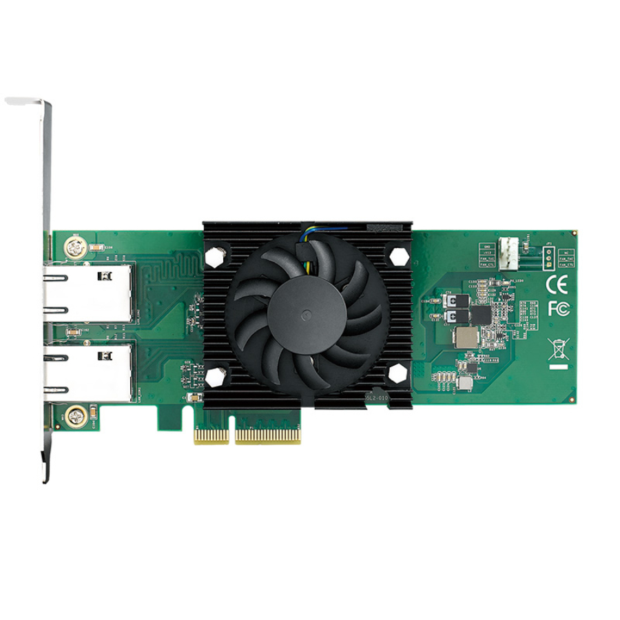 LE-1055 Wide Temperature 10Gbps 2 Port X550-AT2 RJ45 LAN PCIe Card
