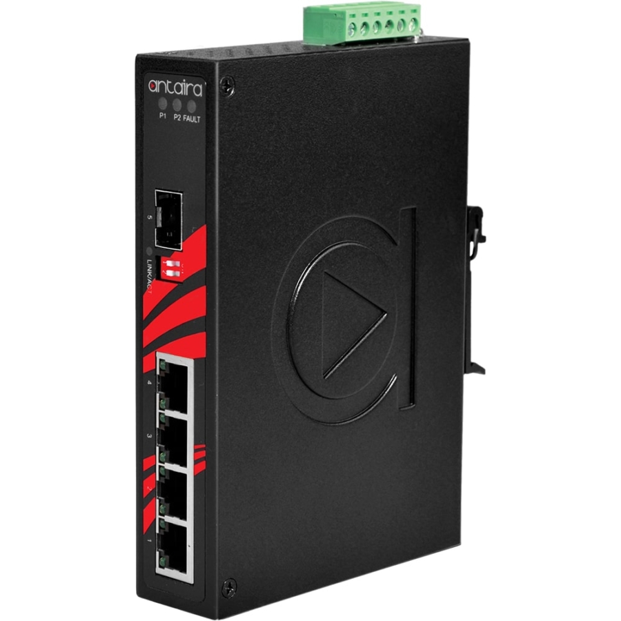 LNX-0501G-SFP 5-Port Industrial Extended Temperature Gigabit Unmanaged Ethernet Switch with SFP