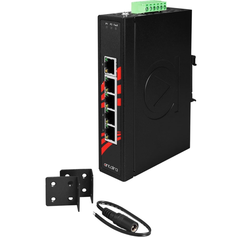 LNX-500AG 5-Port Industrial Extended Temp Gigabit Unmanaged Ethernet Switch