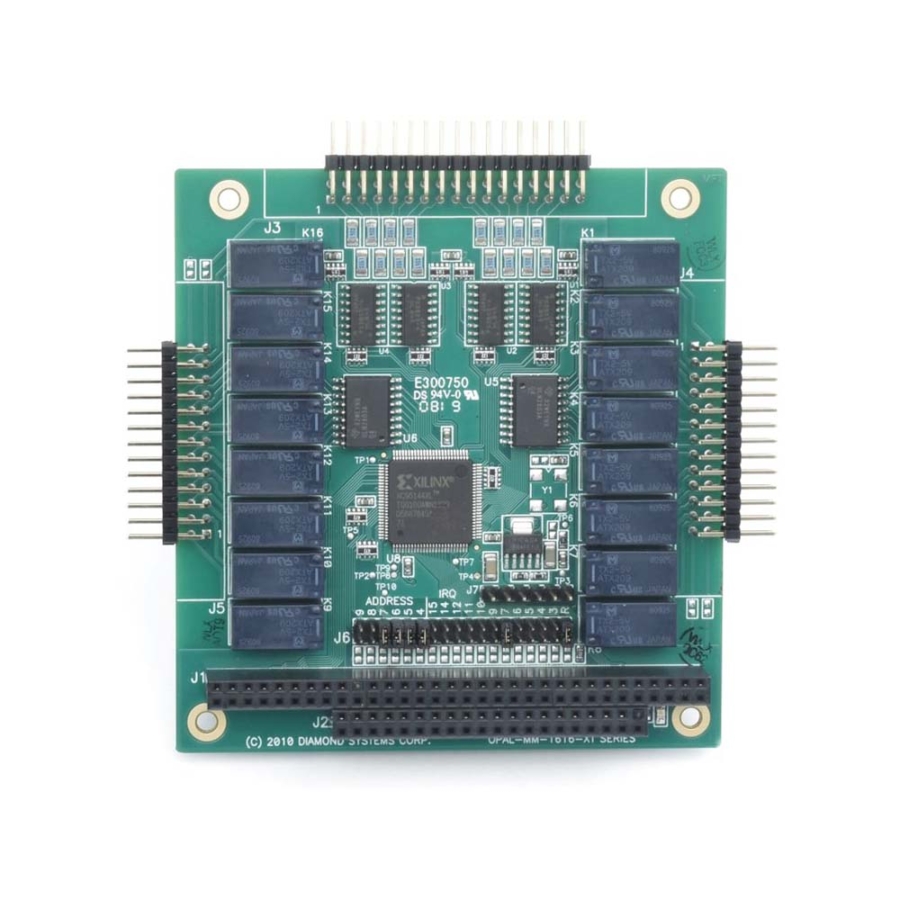 OPAL-MM-1616 16-Channel Optoisolated Input & 16-Ch Relay Output PC/104 Module