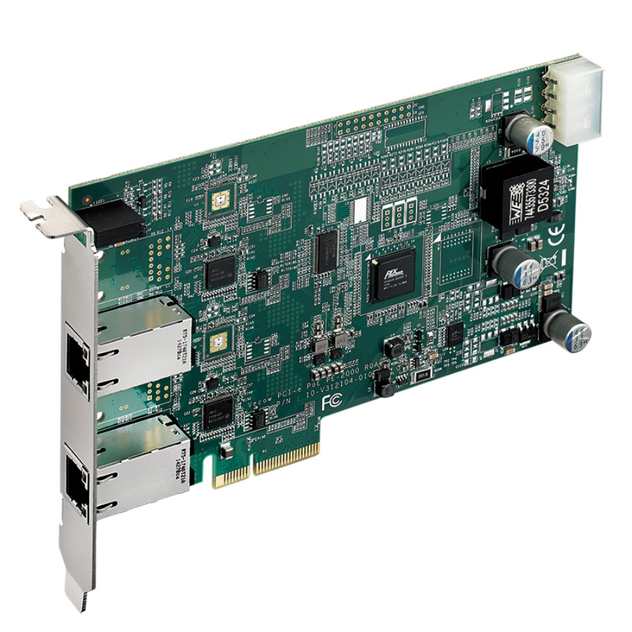 PE-2000 2 Port IEEE 802.3at PoE+ Gigabit Ethernet LAN PCIe Card with PTP