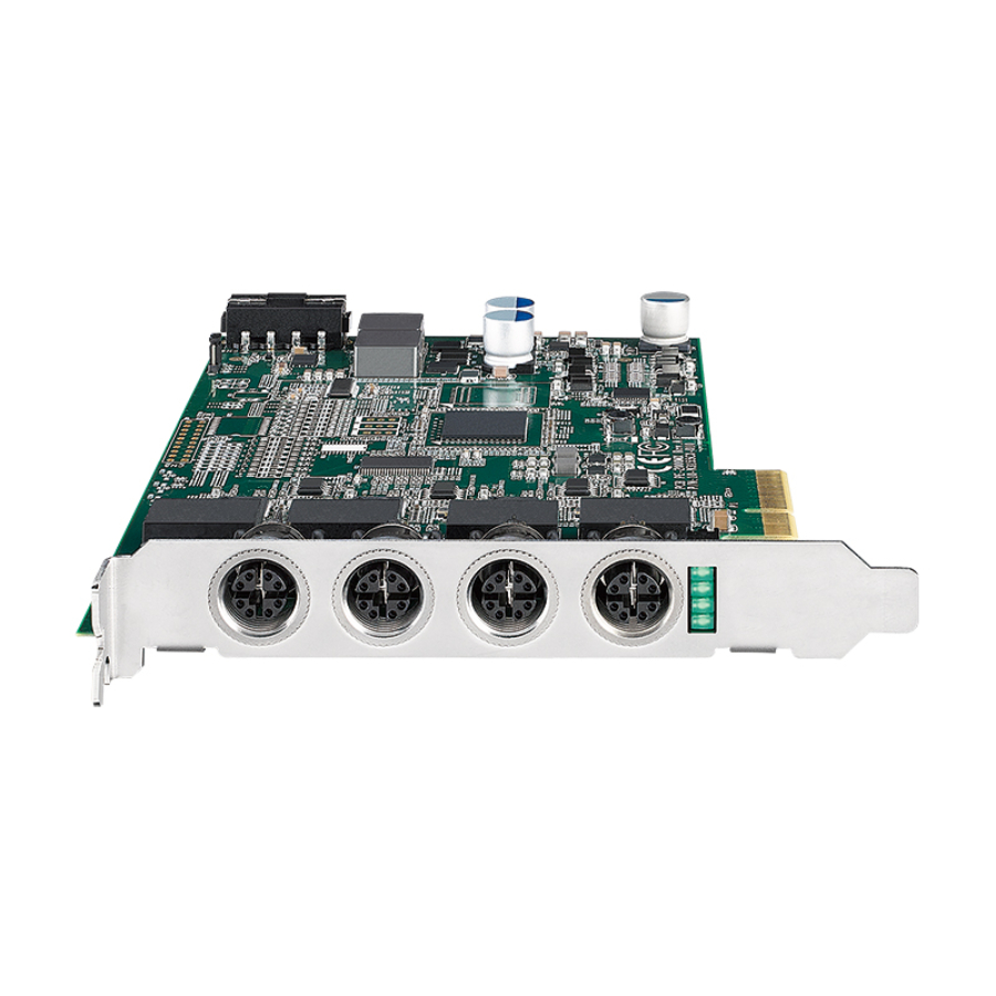 PE-2004MX 4 Port M12 Intel I210 GigE PoE+ Rugged PCIe Frame Grabber