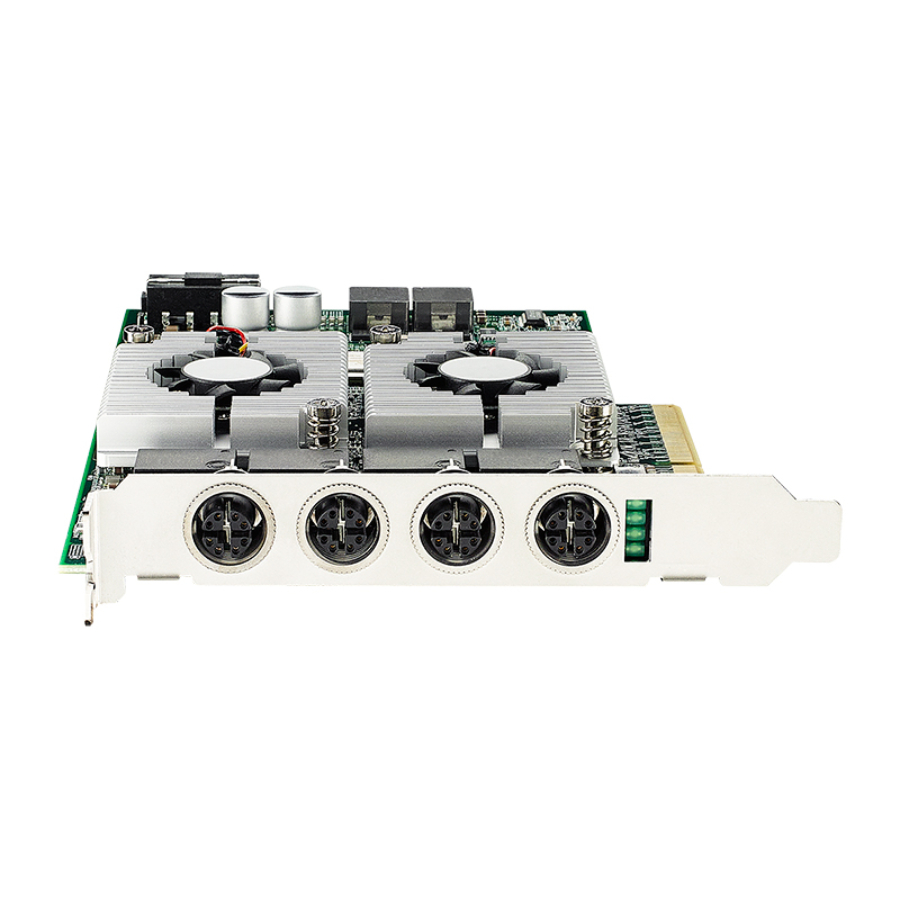 PE-8004MX 4 Port M12 10GbE PoE+ Intel X710-AT2 PCIe Frame Grabber
