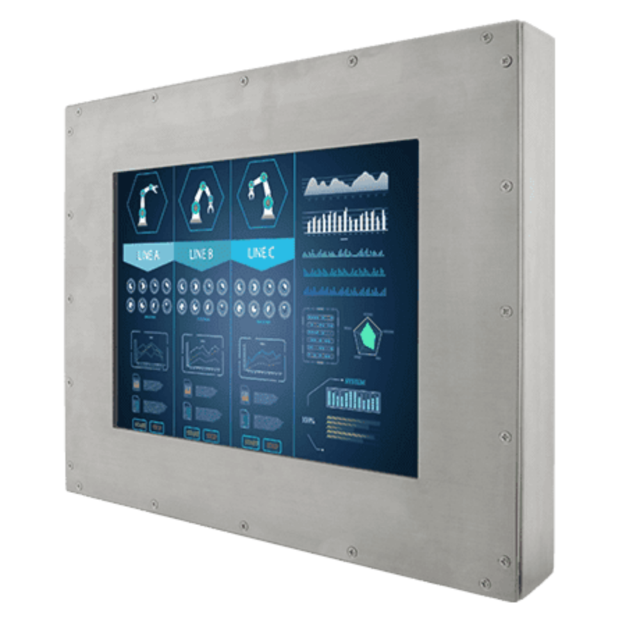 R10L100-67T2ST 10.4″ IP67 Stainless Steel Resistive Touch Chassis Display
