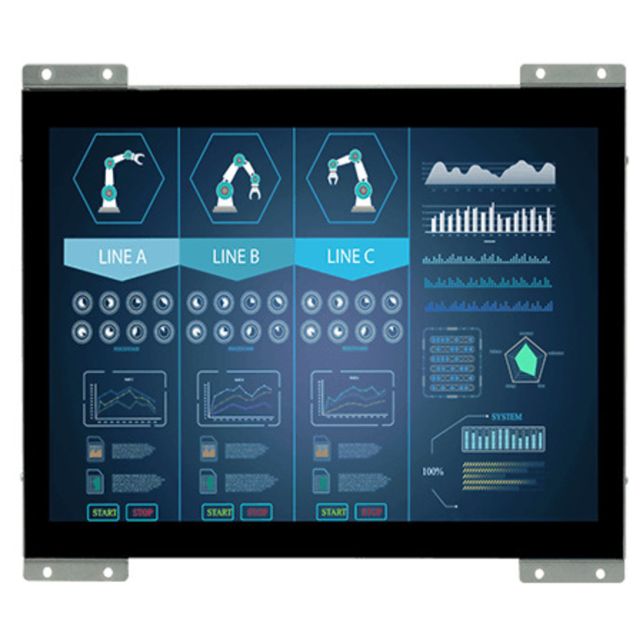 R10L100-POT2-C 10.4″ USB Type-C Open Frame PCAP Display (4:3 XGA, 1024×768)