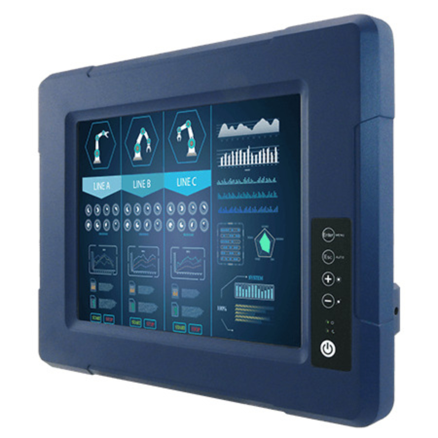 R10L100-VMP3 10.4″ G-WIN Fanless Front IP65 Rugged Automotive Video Monitor