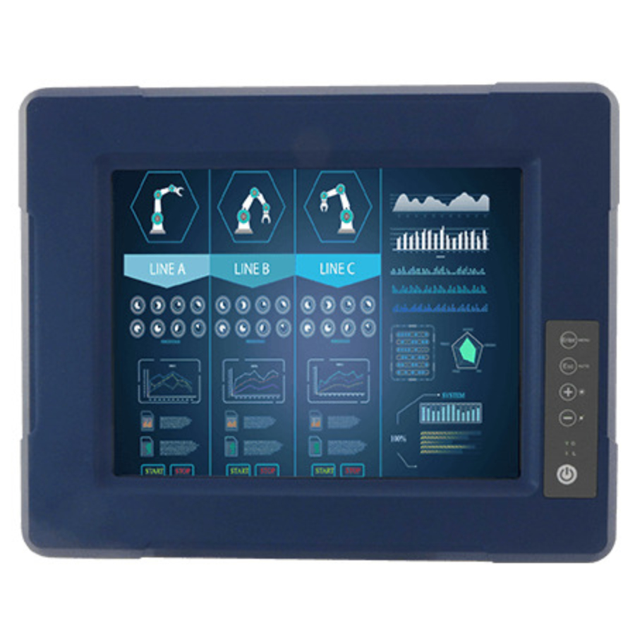 R10L100-VMP3 10.4″ G-WIN Fanless Front IP65 Rugged Automotive Video Monitor