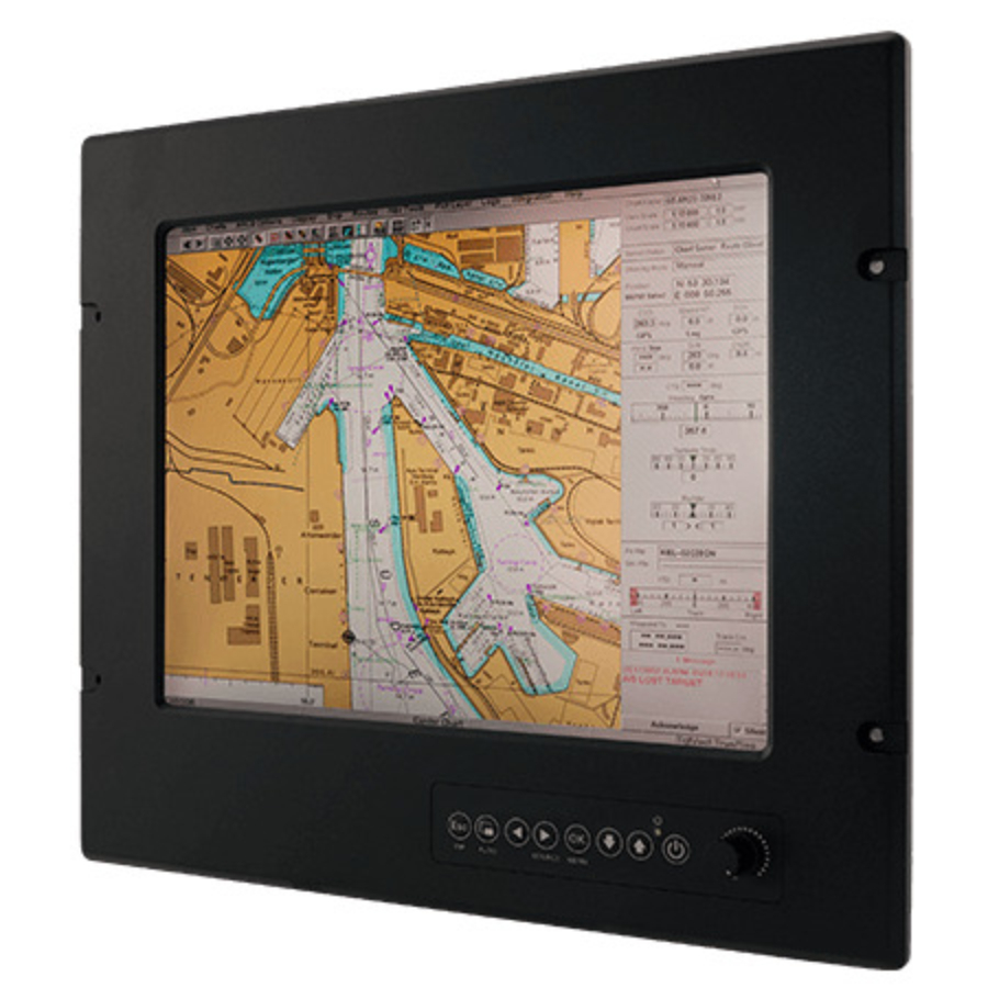 R12L600-MRM2 12.1″ Marine Grade Front IP66 Panel Mount LCD Display with DNVGL/IEC60945