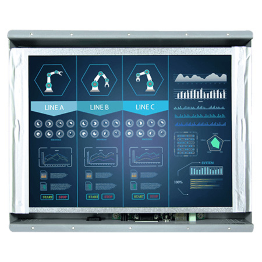 R12T600-OFL1 12.1″ Interactive Open Frame Touch Display (4:3 SVGA, 800×600)