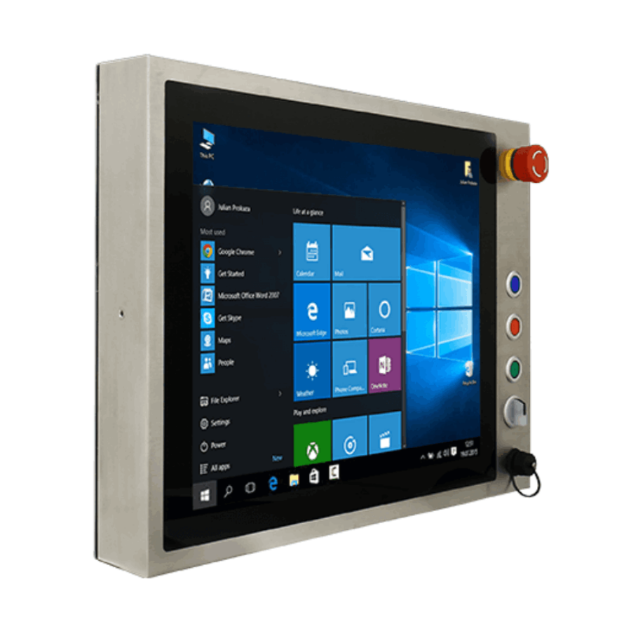 R15IE3S-SPC3-B 15″ Washdown Celeron N6210 HMI with Push Buttons