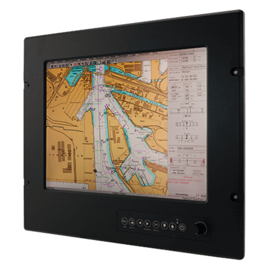 R15L100-MRC3HB 15″ Sunlight Readable Marine LCD Panel Mount Display with DNVGL/IEC60945