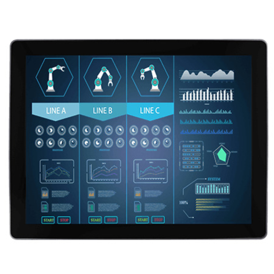 R15L100-PTC3-POE 15″ Industrial PoE Touch Screen Monitor (4:3 XGA, 1024×768)