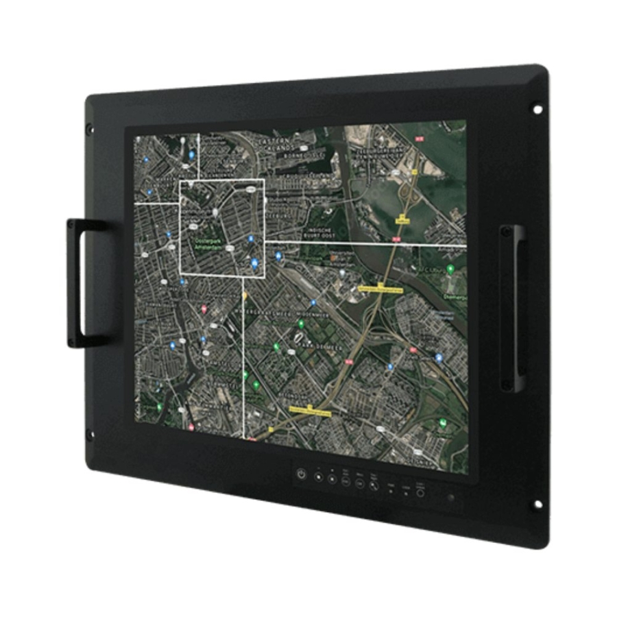 R15L600-MLA3FP 15″ XGA Rack Mount PCAP Touch Military LCD Monitor