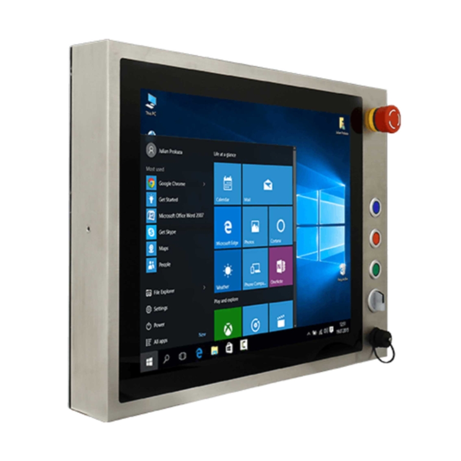 R19IE3S-SPM1-B 19″ Intel Celeron N6210 IP65 Stainless Steel Computer with Push Buttons