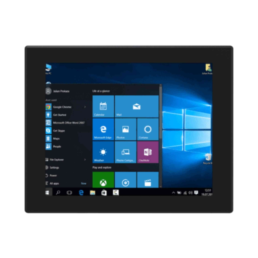R19IT7T-PMA1 19″ SXGA Panel Mount Touch Computer with Tiger Lake Core i5 CPU
