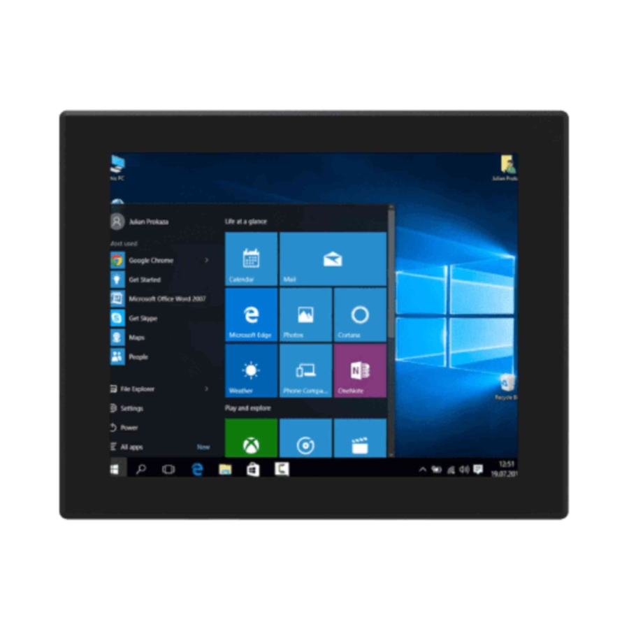 R19IT7T-PMM1 19″ SXGA Panel Mount Touch Computer with Tiger Lake Core i5 CPU