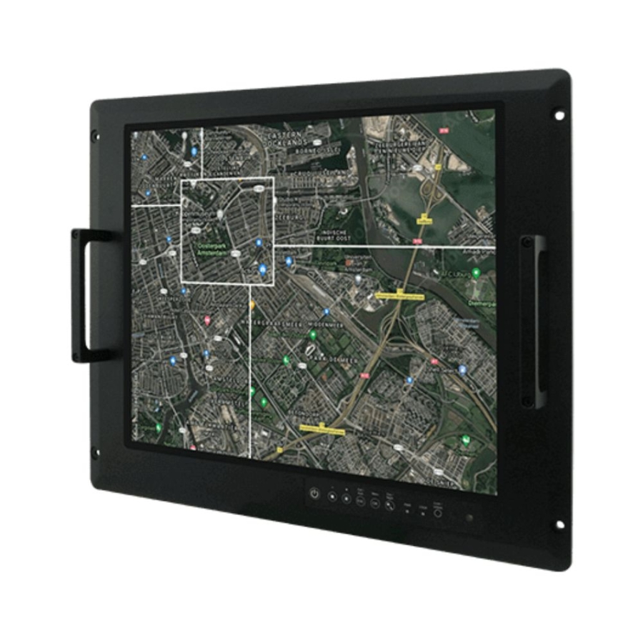 R19L100-MLA3FP 19″ FHD Rack Mount PCAP Touch Military LCD Monitor