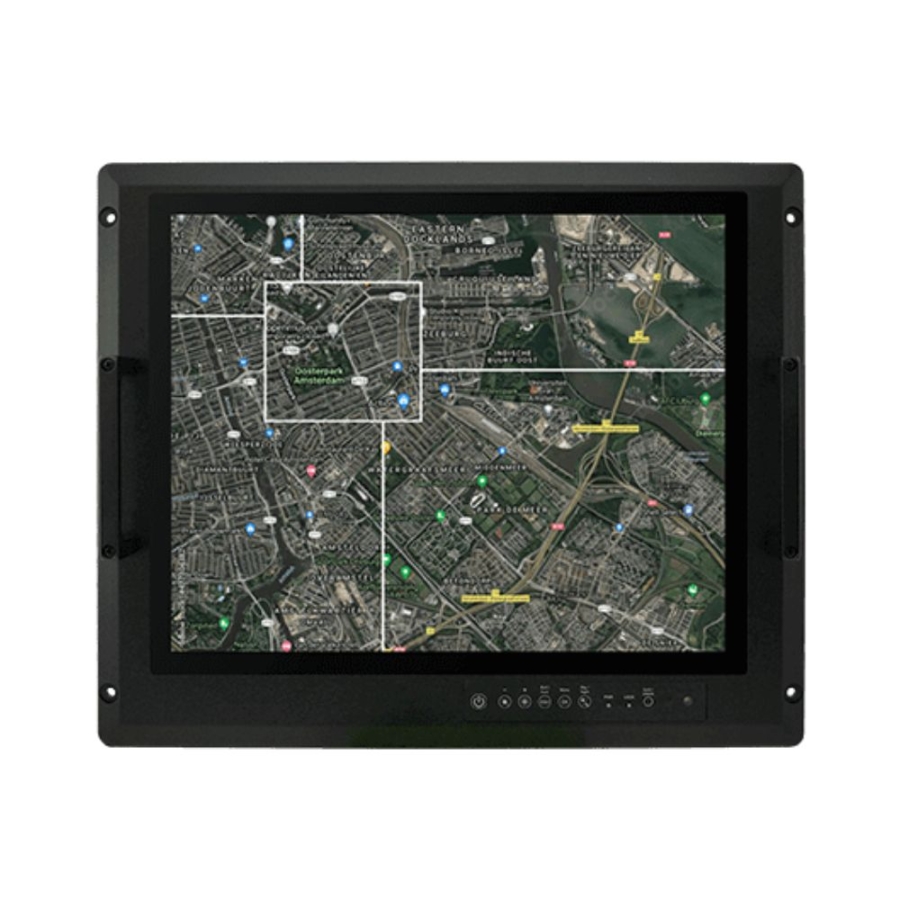 R19L100-MLA3FP 19″ FHD Rack Mount PCAP Touch Military LCD Monitor