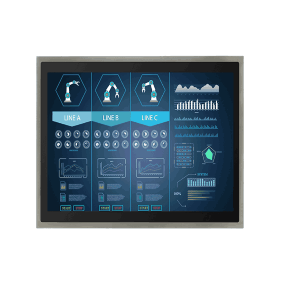 R19L100-SPM169 19″ IP69K Stainless PCAP Wahsdown Display