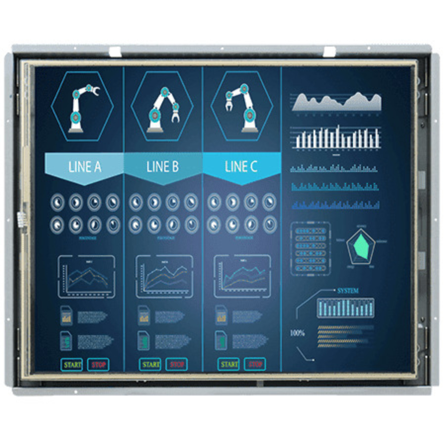R19L300-OFM1 19″ Open Frame Resistive/SAW Touch Monitor (5:4 SXGA, 1280×1024)
