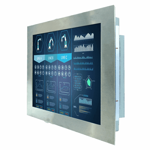 S17L500-STM1 17″ Panel Mount Stainless Steel Touch Screen Monitor