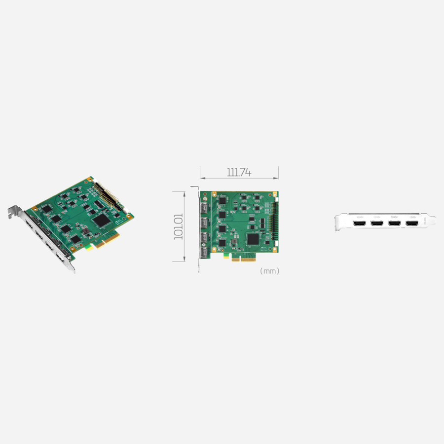 SC400N4 HDMI PCIe 10-bit Quad Channel HDMI Video Capture Card