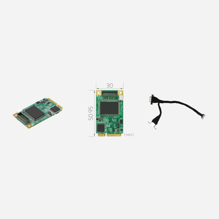 SC542N1 MC HDV mPCIe HDMI/DVI-I/YPbPr Capture Card with Software Compression