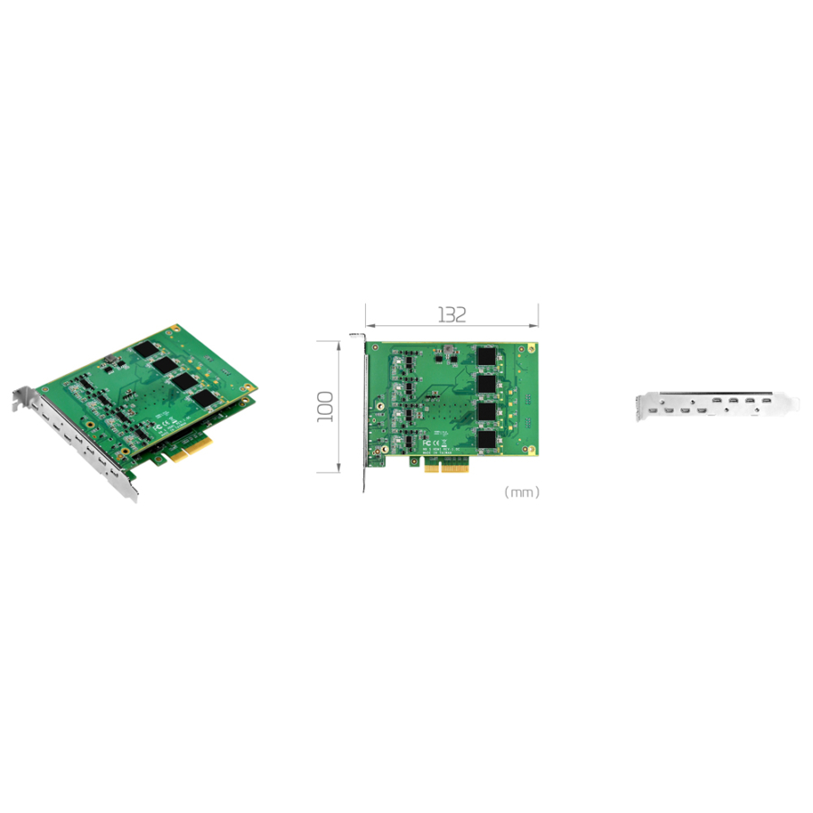 SC550N8 HDMI PCIe 8 Channel 1080P60 HDMI Capture Card with Real Time Recording