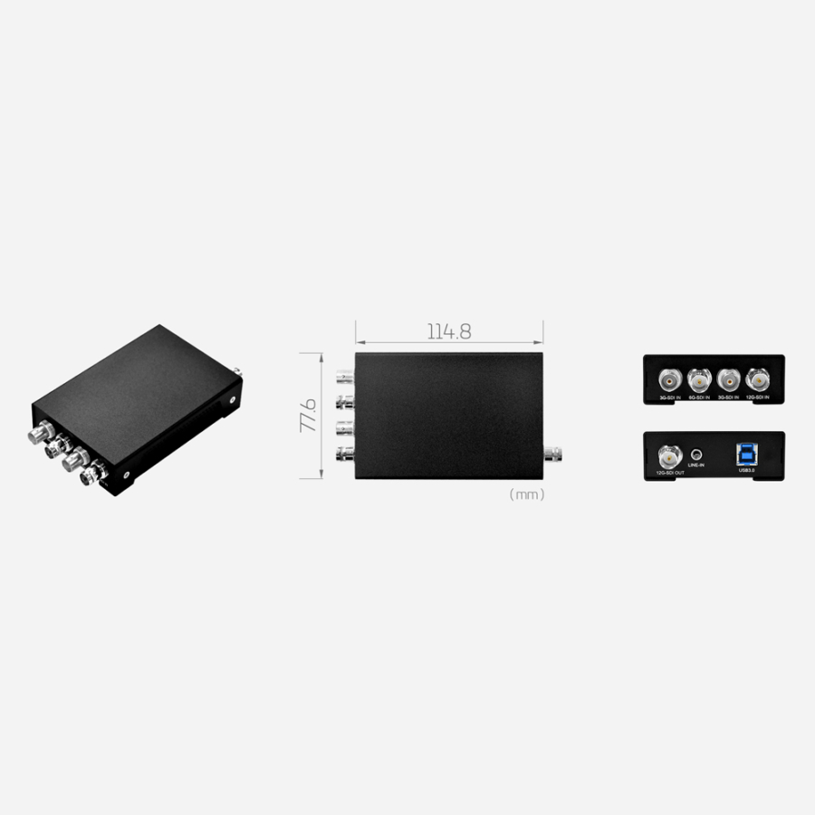 UB570G PRO 12G-SDI USB3 12G-SDI / Quad Link 3G-SDI UVC Capture with Loop Through