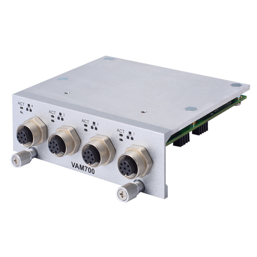 VAM700 4x M12 A-coded GbE LAN tBOX Expansion Module