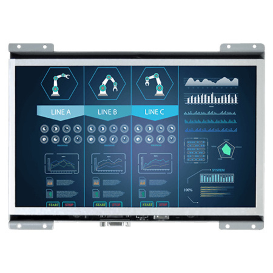 W10L100-OFH2 10.1″ Open Frame Monitor with Resistive Touch (5:3 WXGA, 1280×800)