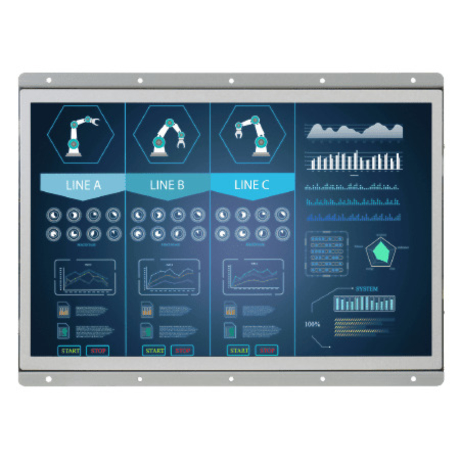 W12L100-OFM9 12.1″ Open Frame LCD Monitor with HDMI Input (5:3 WXGA, 1280×800)