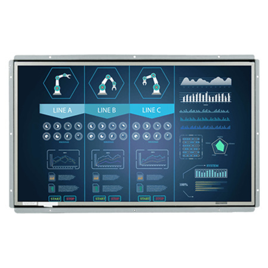 W18L100-OFA2HB 18.5″ Open Frame Widescreen Sunlight Readable Display (8:5 WXGA, 1366×768)