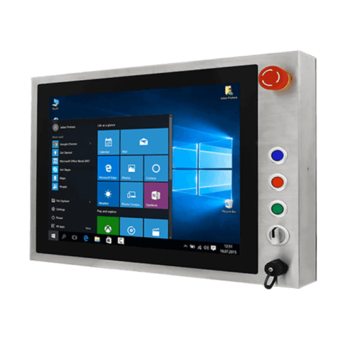 W22IE3S-SPA3-B 21.5″ Intel Celeron N6210 IP65 Panel PC with Push Buttons