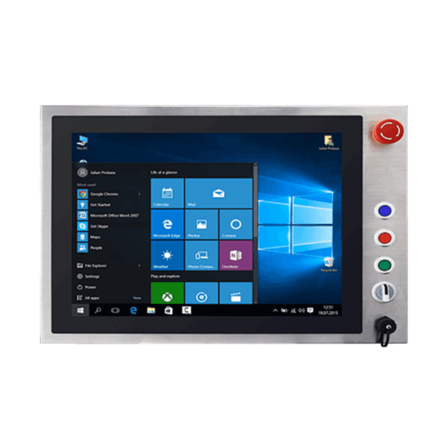 W22IE3S-SPA3-B 21.5″ Intel Celeron N6210 IP65 Panel PC with Push Buttons