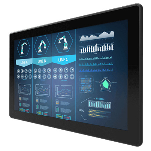 W24L100-EHC1OD 23.8″ Outdoor FHD Sunlight Readable PCAP Touch Panel Mount Monitor