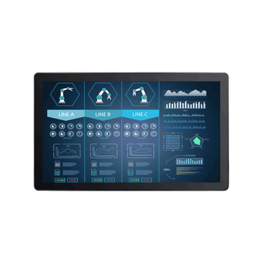 W24L100-GCA2 23.8″ G­WIN GC­Series Front IP65 PCAP Display