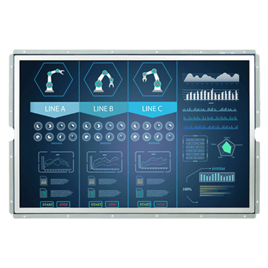 W24L100-OFS1 24″ Widescreen Open Frame LCD Display (8:5 WUXGA, 1920×1200)